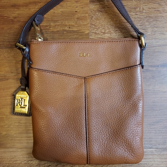 Lauren Rauren crossbody bag brown leather looks great - Picture 6 of 14